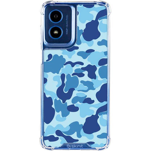 Light Blue Street Camo Moto G 5G (2024) Clear Case